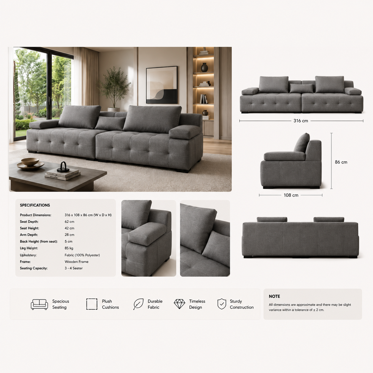 Milano Modern Sofa