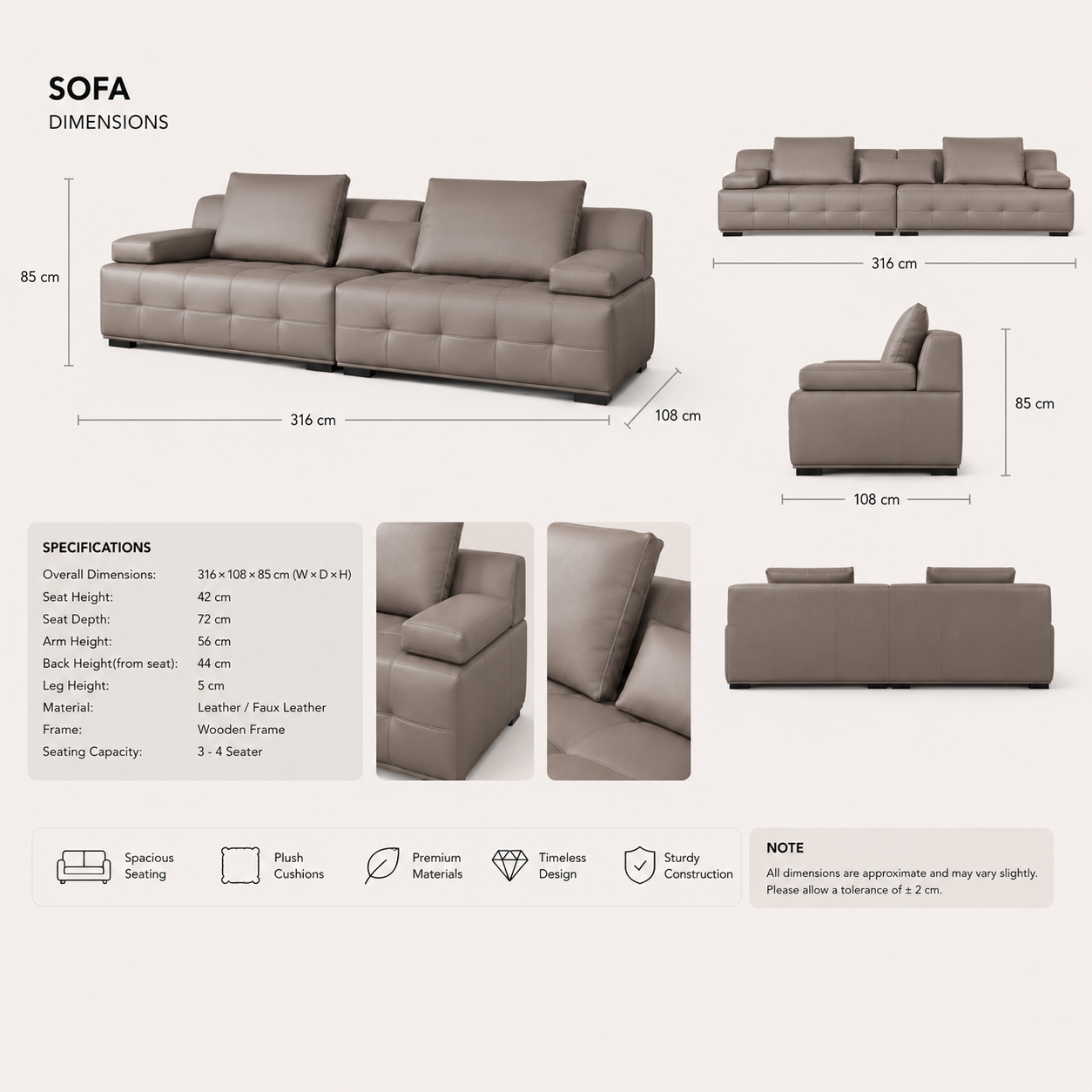 Milano Modern Sofa