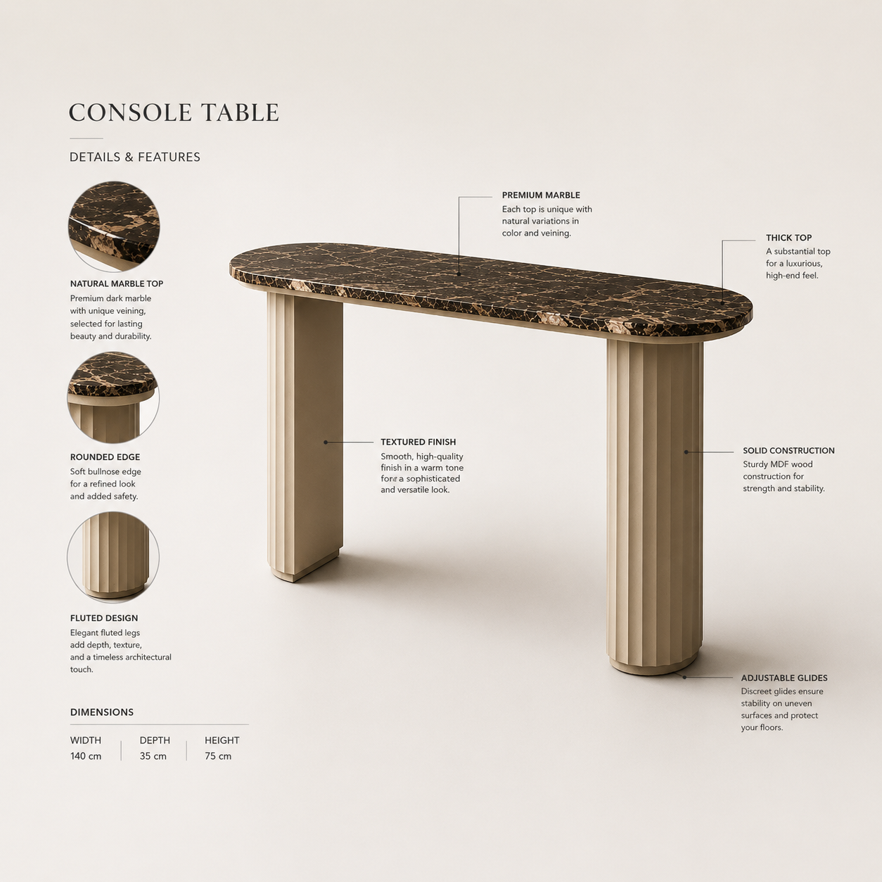 Woodland Console Table