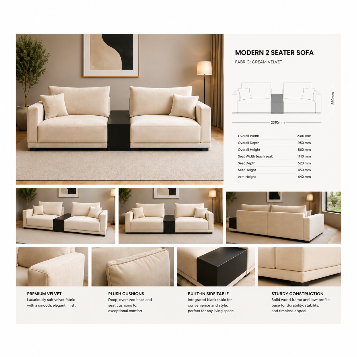 Phoenix straight Sofa