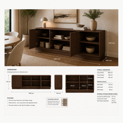 Melina TV Unit Brown