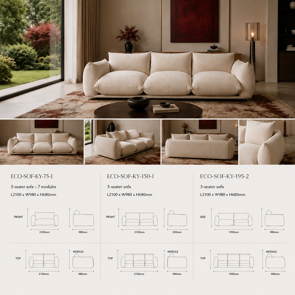 The Serenity Plush Sofa