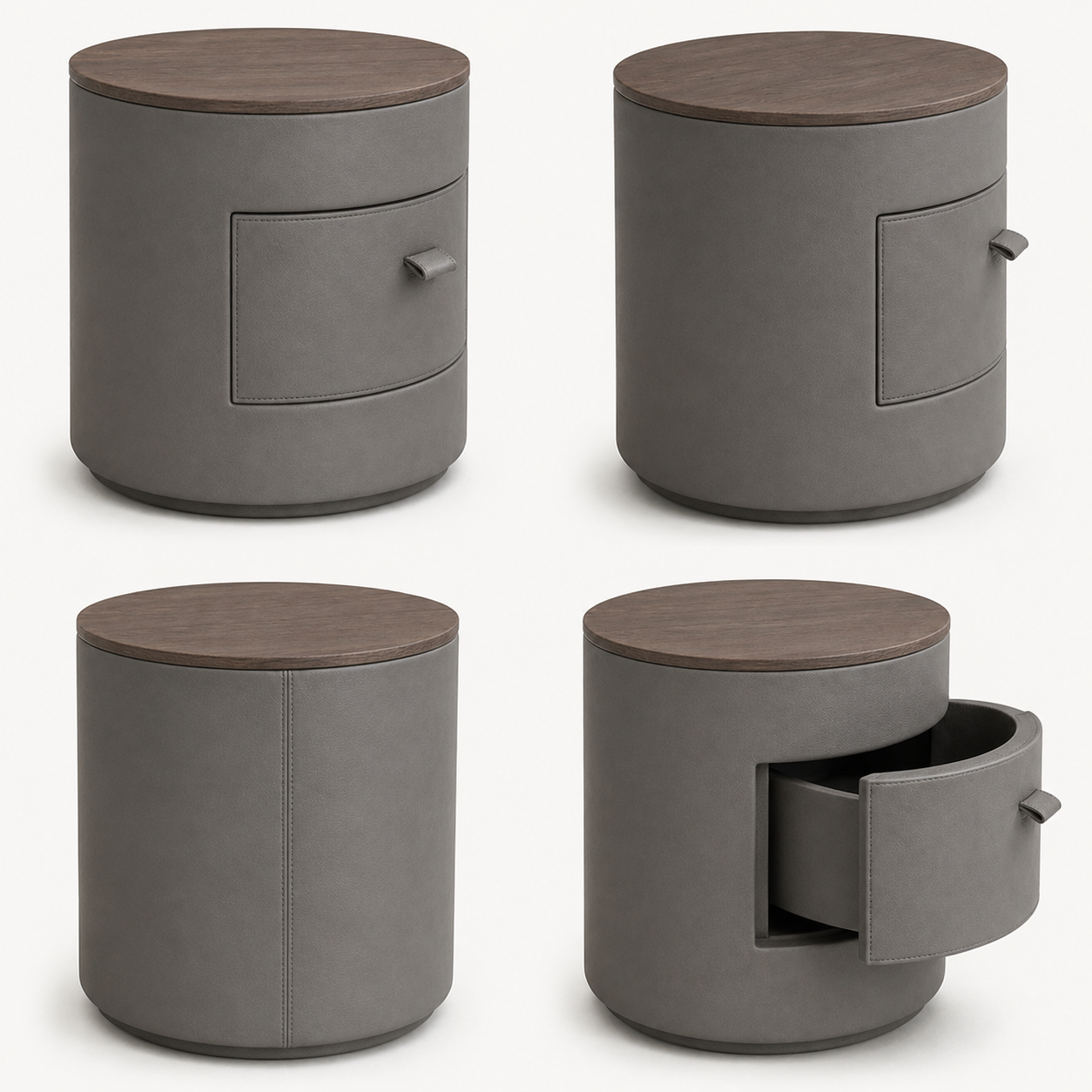 Aegean Bedside Table Grey