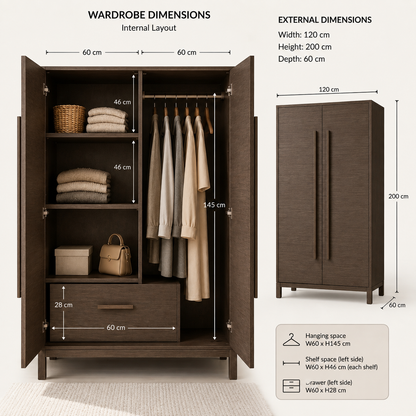 Paros Wardorbe - Brown