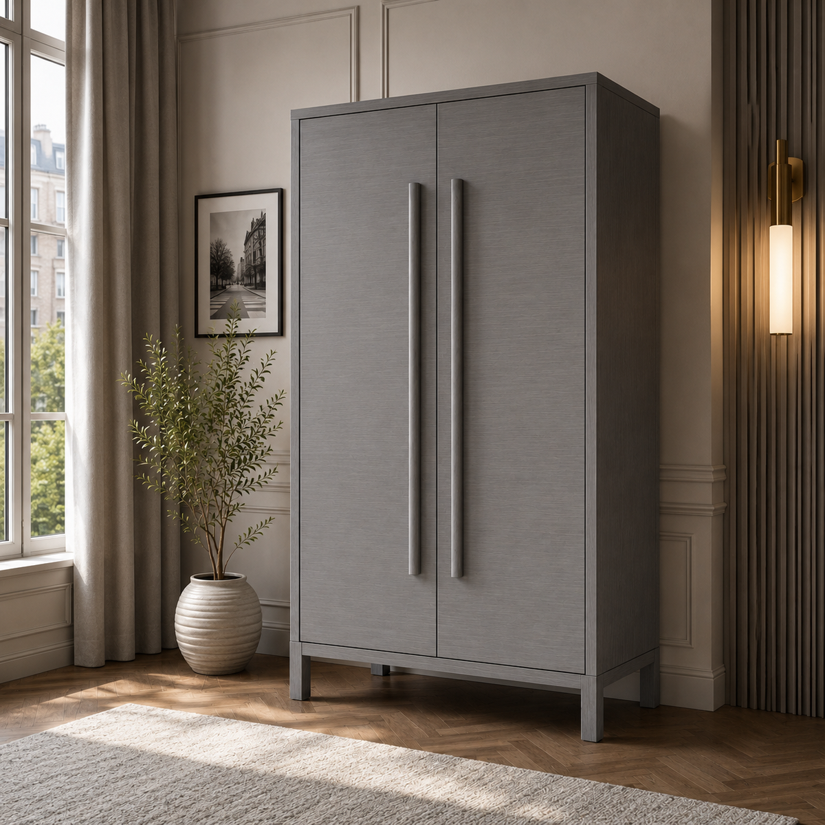 Paros  Wardrobe - Grey