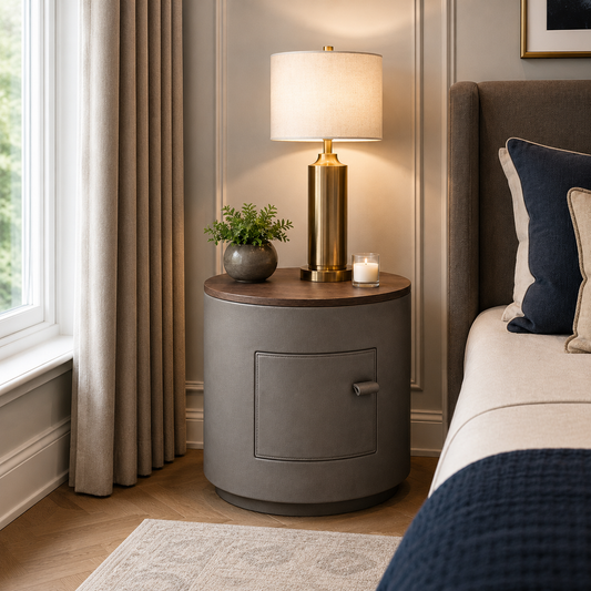 Aegean Bedside Table Grey